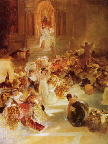 Cristo expulsando os comerciantes do templo (Joseph Mallord William Turner) - Reprodução com Qualidade Museu