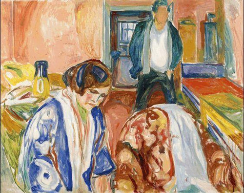 O artista e seu modelo (Edvard Munch) - Reprodução com Qualidade Museu