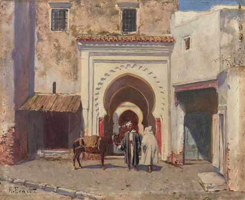 A porta para a medina (Rudolf Ernst) - Reprodução com Qualidade Museu