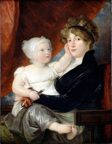 Sra. Benjamin West II com seu filho Benjamin West III - Replicarte