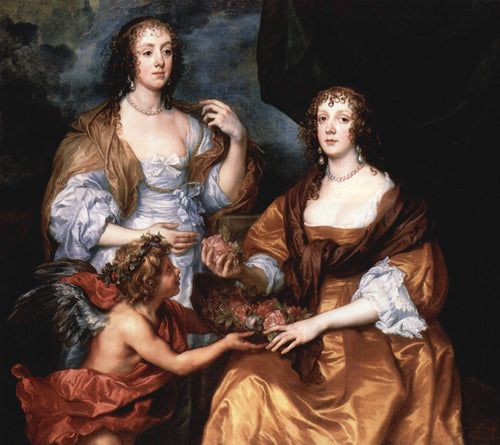 Lady Elizabeth Thimbleby e Dorothy, Viscondessa Andover (Anthony van Dyck) - Reprodução com Qualidade Museu