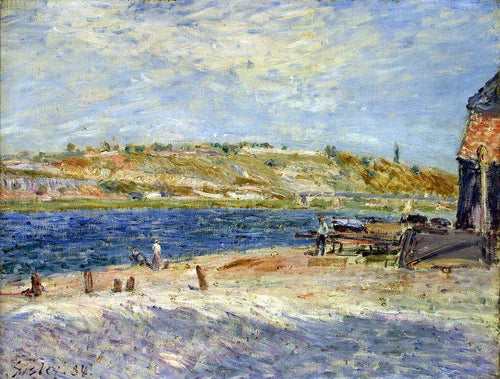 Margem do rio em Veneux (Alfred Sisley) - Reprodução com Qualidade Museu