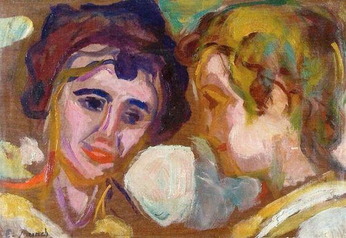 Retrato Duplo (Edvard Munch) - Reprodução com Qualidade Museu