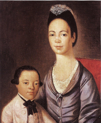 Sra. Aaron Lopez e seu filho Jushua (Gilbert Stuart) - Reprodução com Qualidade Museu