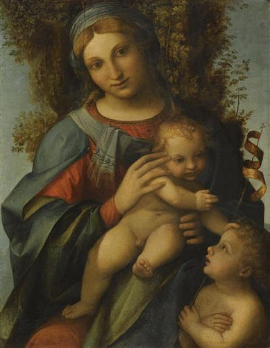Madonna e criança com o menino São João Batista - Replicarte