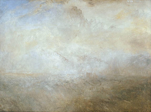 Vista do mar com costa distante (Joseph Mallord William Turner) - Reprodução com Qualidade Museu