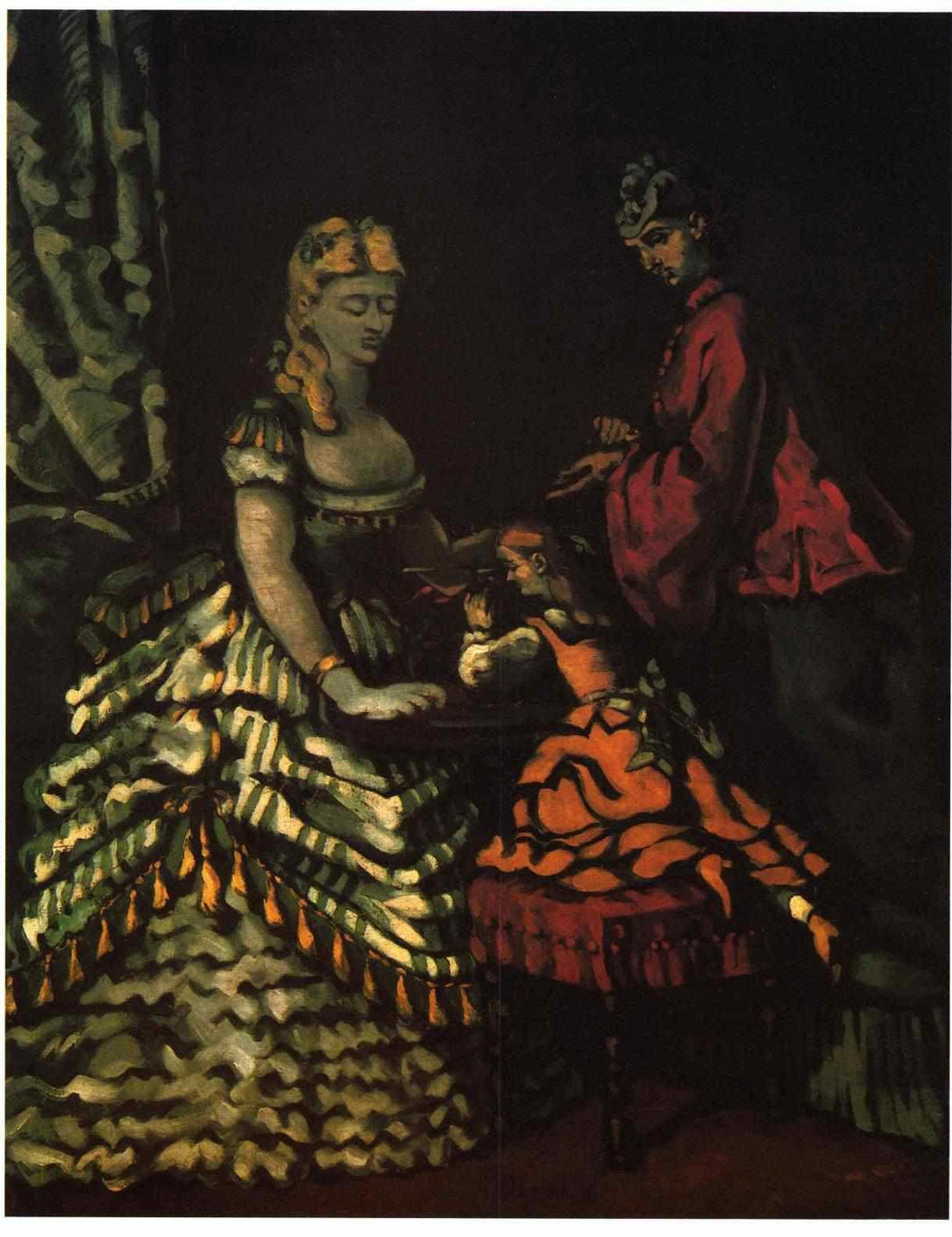 Interior com duas mulheres e uma criança (Paul Cézanne) - Reprodução com Qualidade Museu
