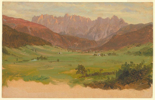 Montanhas Hinter Schonau e Reiteralp, Baviera (Frederic Edwin Church) - Reprodução com Qualidade Museu