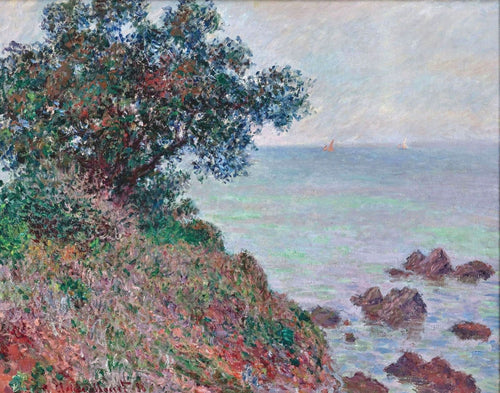 Costa do Mediterrâneo, Gray Day (Claude Monet) - Reprodução com Qualidade Museu