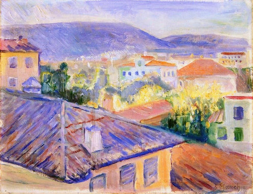 Telhados em Nice (Edvard Munch) - Reprodução com Qualidade Museu