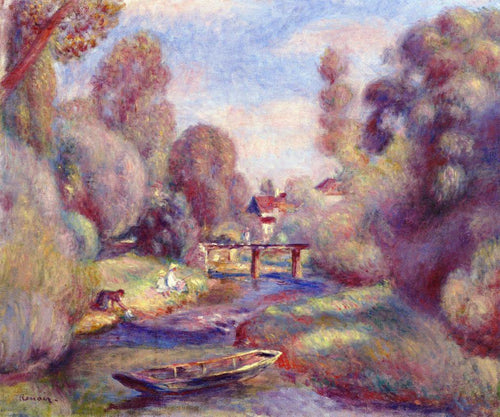 A passarela em Essoyes (Pierre-Auguste Renoir) - Reprodução com Qualidade Museu