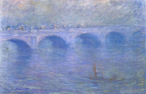 Ponte Waterloo no nevoeiro (Claude Monet) - Reprodução com Qualidade Museu