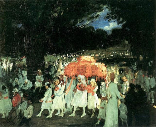 Primeiro de Maio no Central Park (George Bellows) - Reprodução com Qualidade Museu