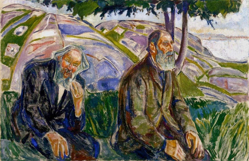 Dois velhos (Edvard Munch) - Reprodução com Qualidade Museu