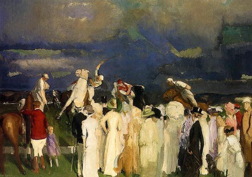 Multidão no jogo de polo (George Bellows) - Reprodução com Qualidade Museu