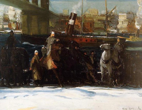 Snow Dumpers (George Bellows) - Reprodução com Qualidade Museu