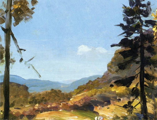 Evening Hills, montanhas Catskill (George Bellows) - Reprodução com Qualidade Museu