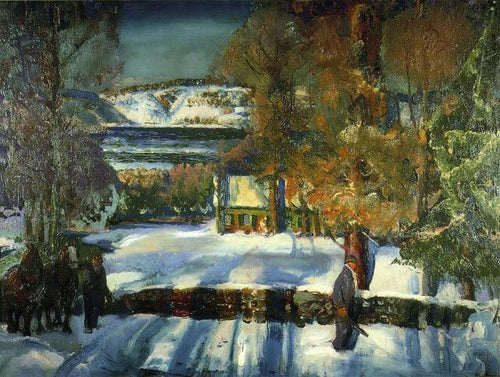 Winter Road (George Bellows) - Reprodução com Qualidade Museu