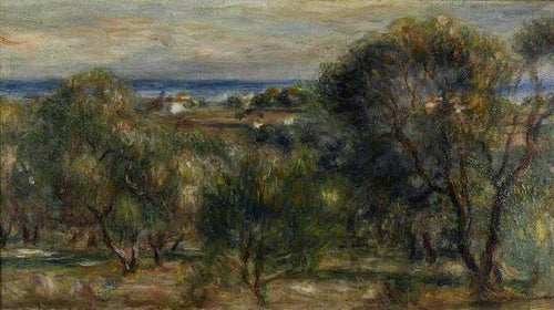 Oliveiras em Cagnes (Pierre-Auguste Renoir) - Reprodução com Qualidade Museu