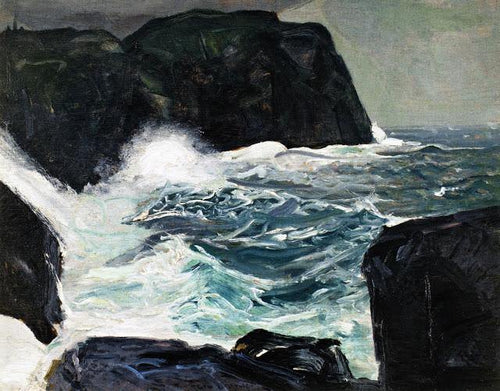 Blackhead And Sea (George Bellows) - Reprodução com Qualidade Museu
