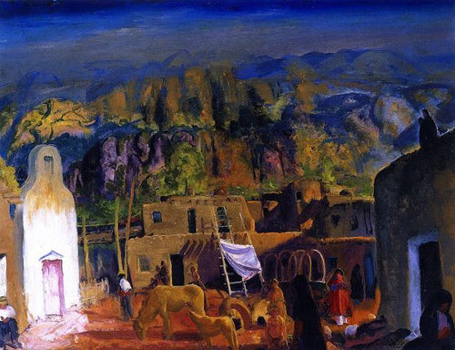Pueblo, Tesuque, Número Um (George Bellows) - Reprodução com Qualidade Museu