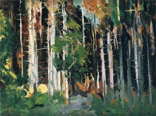 Através das árvores (George Bellows) - Reprodução com Qualidade Museu