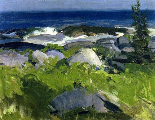 Vine Clad Shore - Ilha Monhegan (George Bellows) - Reprodução com Qualidade Museu