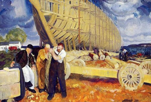 Construtores de navios (George Bellows) - Reprodução com Qualidade Museu