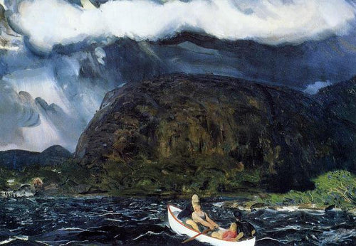 Em um barco a remo (George Bellows) - Reprodução com Qualidade Museu