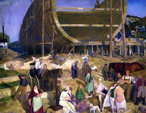 Shipyard Society (George Bellows) - Reprodução com Qualidade Museu