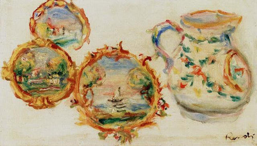 Louça Decorada De Cerâmica (Pierre-Auguste Renoir) - Reprodução com Qualidade Museu