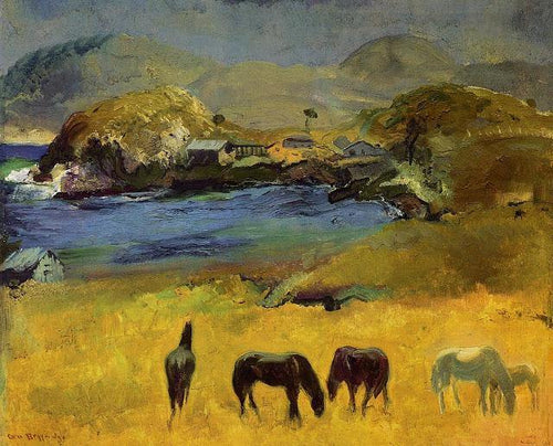 Cavalos Carmel (George Bellows) - Reprodução com Qualidade Museu