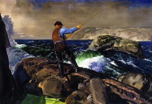 O pescador (George Bellows) - Reprodução com Qualidade Museu