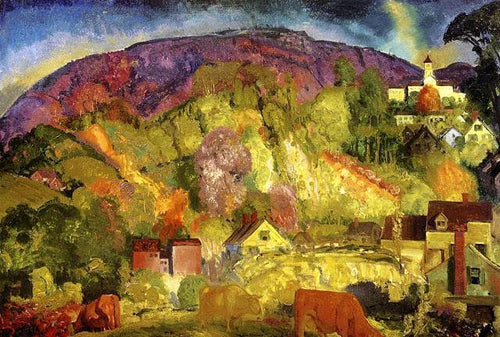 The Village On The Hill (George Bellows) - Reprodução com Qualidade Museu