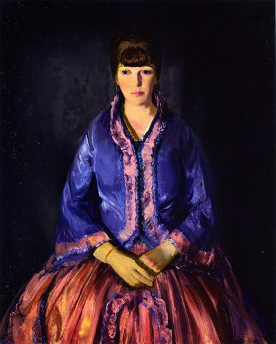 Emma no vestido roxo (George Bellows) - Reprodução com Qualidade Museu