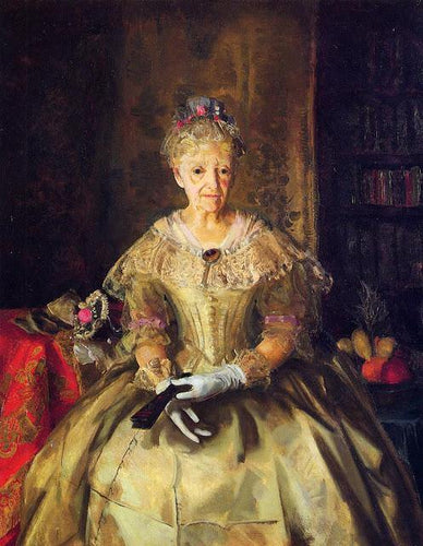 Sra. T. In Cream Silk, No. 1 (George Bellows) - Reprodução com Qualidade Museu
