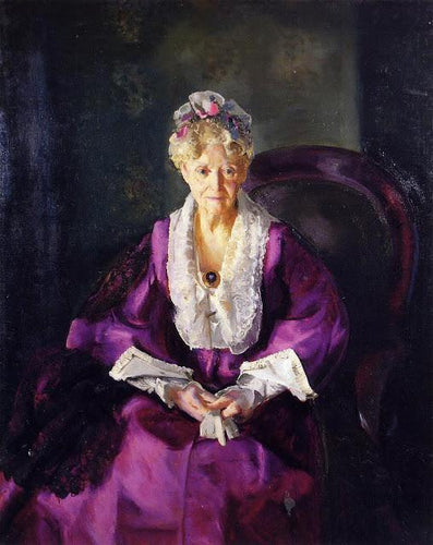 Sra. T. In Wine Silk (George Bellows) - Reprodução com Qualidade Museu