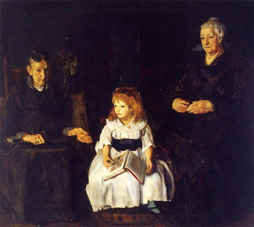 Elinor, Jean e Anna (George Bellows) - Reprodução com Qualidade Museu