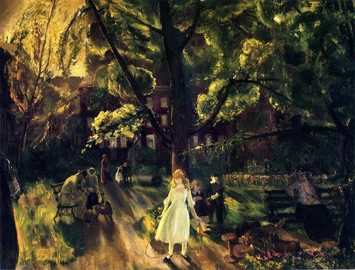 Gramercy Park (George Bellows) - Reprodução com Qualidade Museu