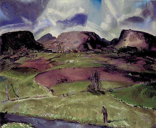 Riacho de trutas e montanhas (George Bellows) - Reprodução com Qualidade Museu