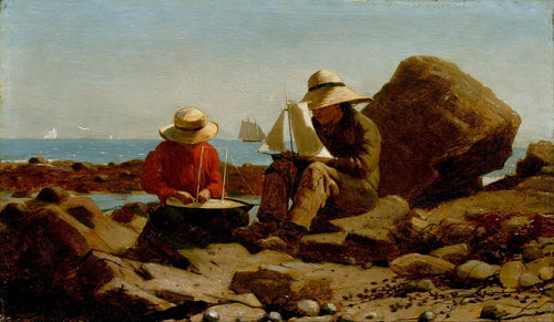 Os construtores de barcos (Winslow Homer) - Reprodução com Qualidade Museu