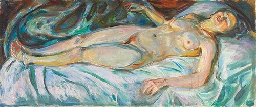 Nu reclinado - Noite (Edvard Munch) - Reprodução com Qualidade Museu