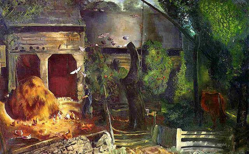 Old Farmyard Toodleums (George Bellows) - Reprodução com Qualidade Museu