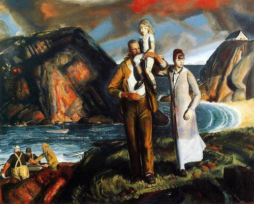 Família de pescadores (George Bellows) - Reprodução com Qualidade Museu