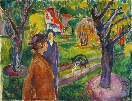 Duas mulheres no jardim (Edvard Munch) - Reprodução com Qualidade Museu