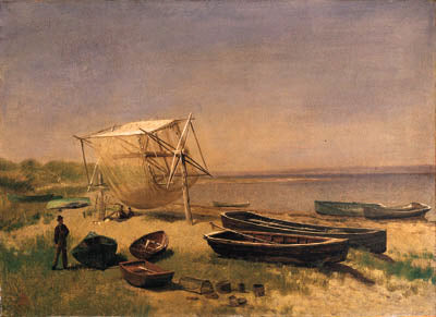 Estação de pesca, Watch Hill (Albert Bierstadt) - Reprodução com Qualidade Museu