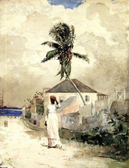 Along The Road, Bahamas (Winslow Homer) - Reprodução com Qualidade Museu