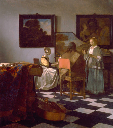 O concerto (Johannes Vermeer) - Reprodução com Qualidade Museu