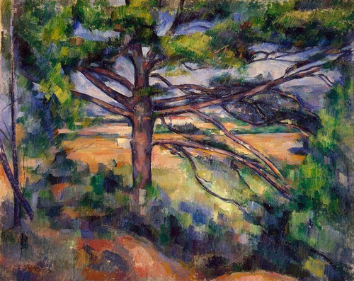 Pinheiro Grande e Terra Vermelha (Paul Cézanne) - Reprodução com Qualidade Museu
