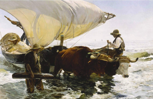 O retorno da pesca (Joaquin Sorolla) - Reprodução com Qualidade Museu